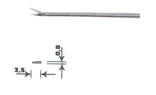 [00000891] 5113408-03 : Hartmann Ear micro-forceps, 0.8 x 3.5 mm